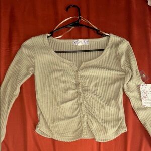 Women's Ribbed Top - Olive